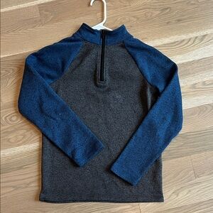 Blue and Black Quarter-Zip Pullover